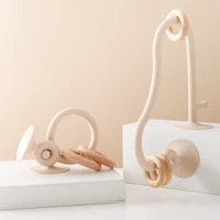 Baby Wood Ring Soft Silicone Teether Toy Infant Teething Chewing Toy Baby Accessories Mother Kids  Newborn Photography Baby Toys 3