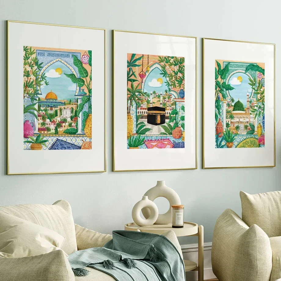 Настенная картина с изображением шейха заидея, мечети Кааба, мусульманский дом, гостиная, домашнее украшение, холст, постеры и принты, картины Настенная картина с изображением шейха заидея, мечети Кааба, мусульманский дом, гостиная, домашнее украшение, холст, постеры и принты, картины