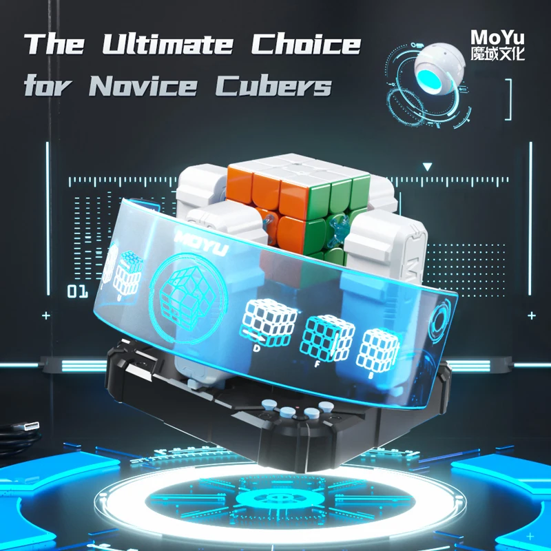 MOYU Smart Magic Cube Restoration Robot Intelligent Vision Recognition One Button Scramble Machine Speedcube Solve Looping Cubo 3