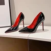 Rhinestone Red Bottom High Heels Female Large Size Single Shoes Spring Autumn Pointed Thin Heel Party Stiletto Zapato De Tacon 5