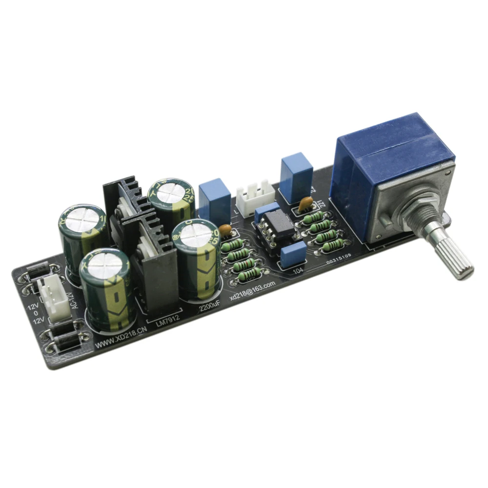 

NE5532 Front-End Amplifier Board With Volume Adjustment AC(12V+0+12V)