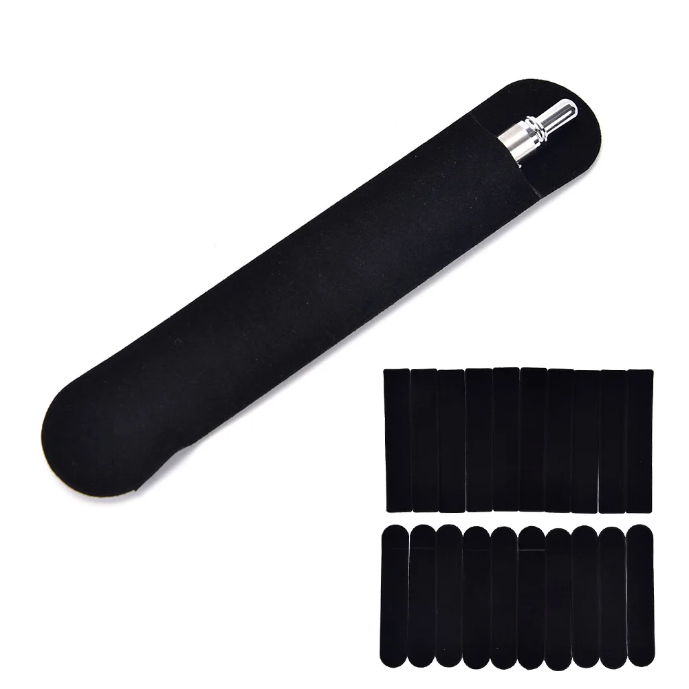 Pencil Pouch 10 Pcs Black Voltage Flocked Velvet Pencil Pouch Pen Case Pen Packing Bag