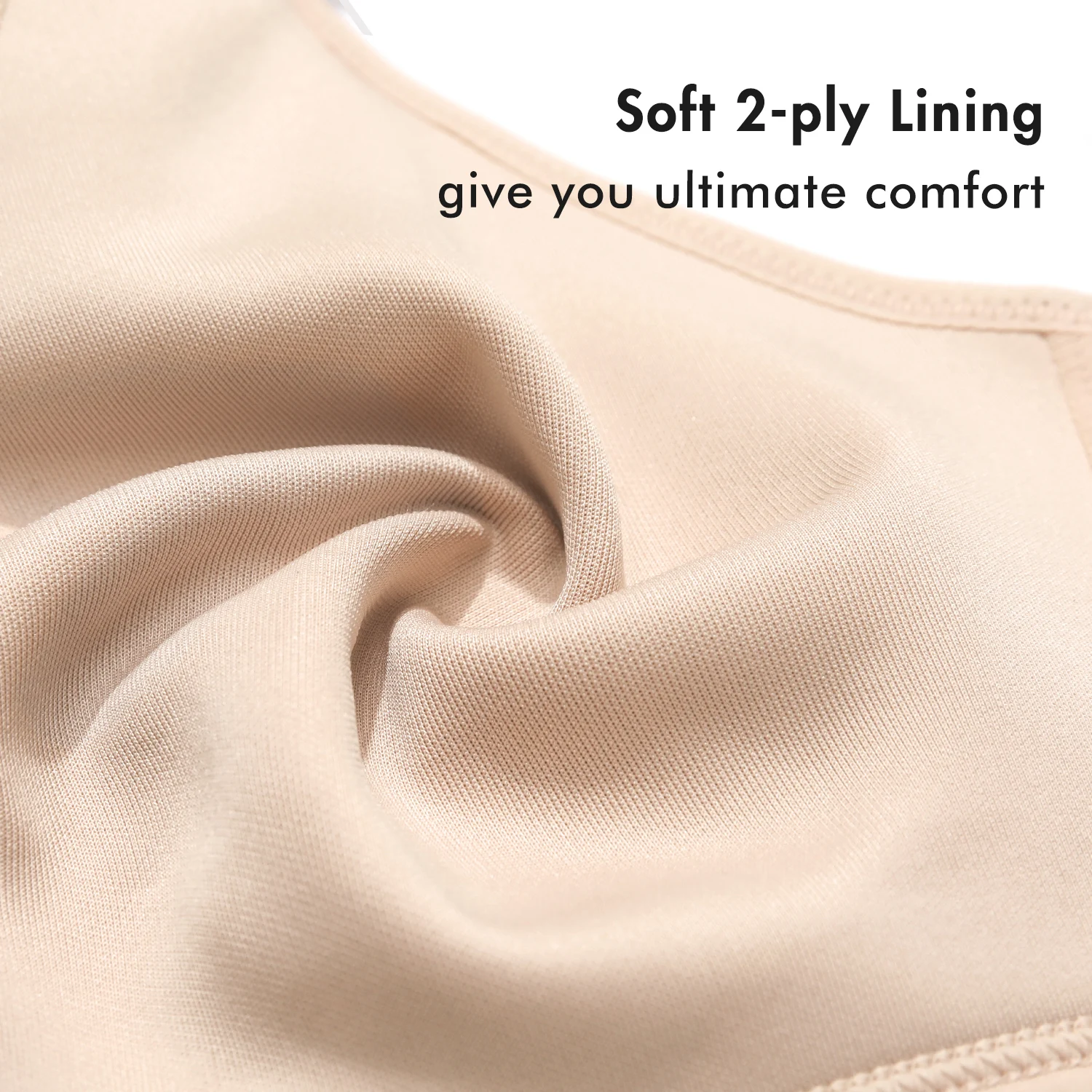 DELIMIRA Women's Wireless Smooth Bra Plus Size Full Coverage Unlined Support 34-48 B-G cup