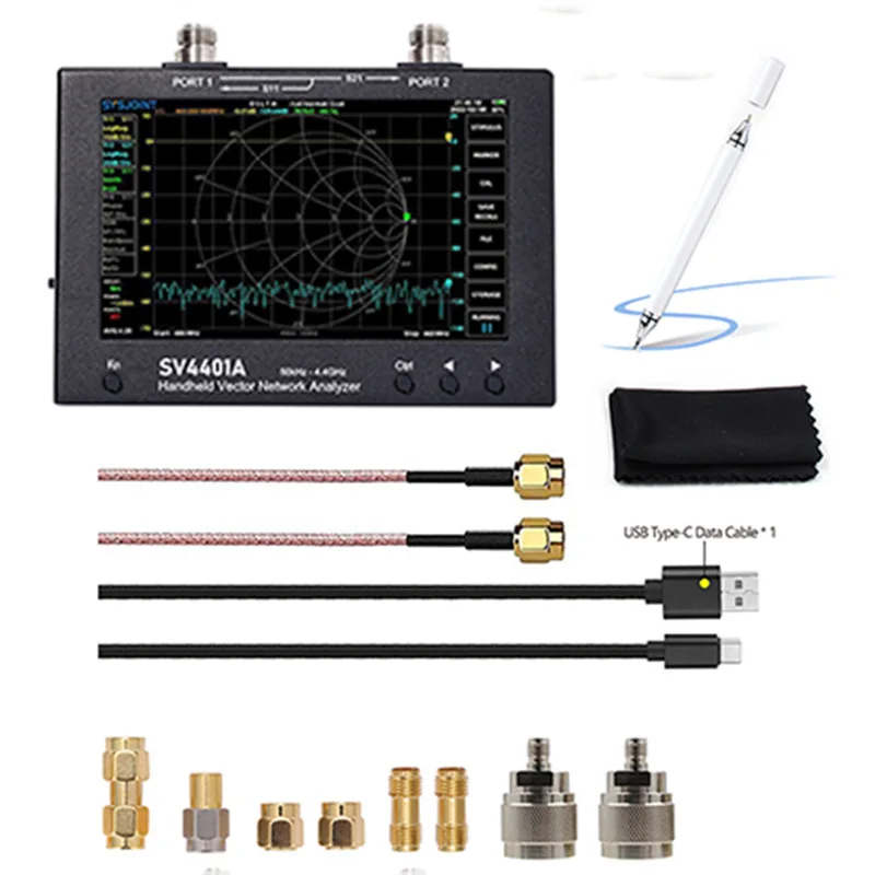 SV4401A Vector Network Analyzer 50KHz~4.4GHz with 7-Inch Touch Screen HF VHF UHF