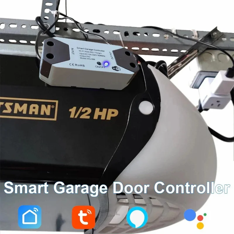 Tuya Garage Door Opener WiFi Smart Gate APP Voice Controller Works With Alexa Google Home Assistant