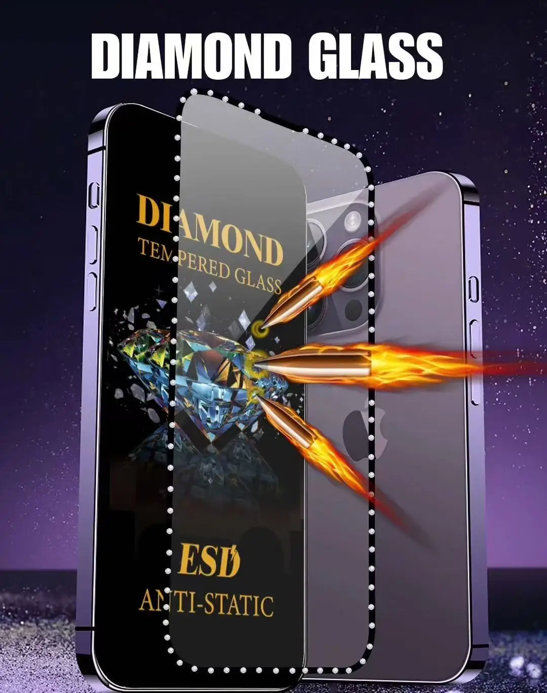 Ultra-Clear Diamond Screen Protector - High-Definition, Scratch-Resistant Tempered Film