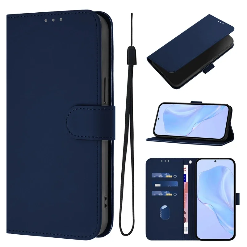 A55 A35 A16 Wallet Case For Samsung Galaxy A55 A16 A25 A25 A15 5G A06 A05S Cover Colorful Candy Solid Color Leather Case Funda 4