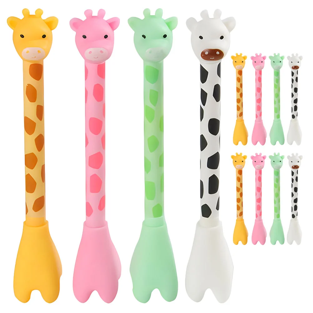 

12 Pcs Giraffe Ballpoint Pen Office Sign Pens Students Stationery Bulk Cute Prize Gifts Pp Gel Writing