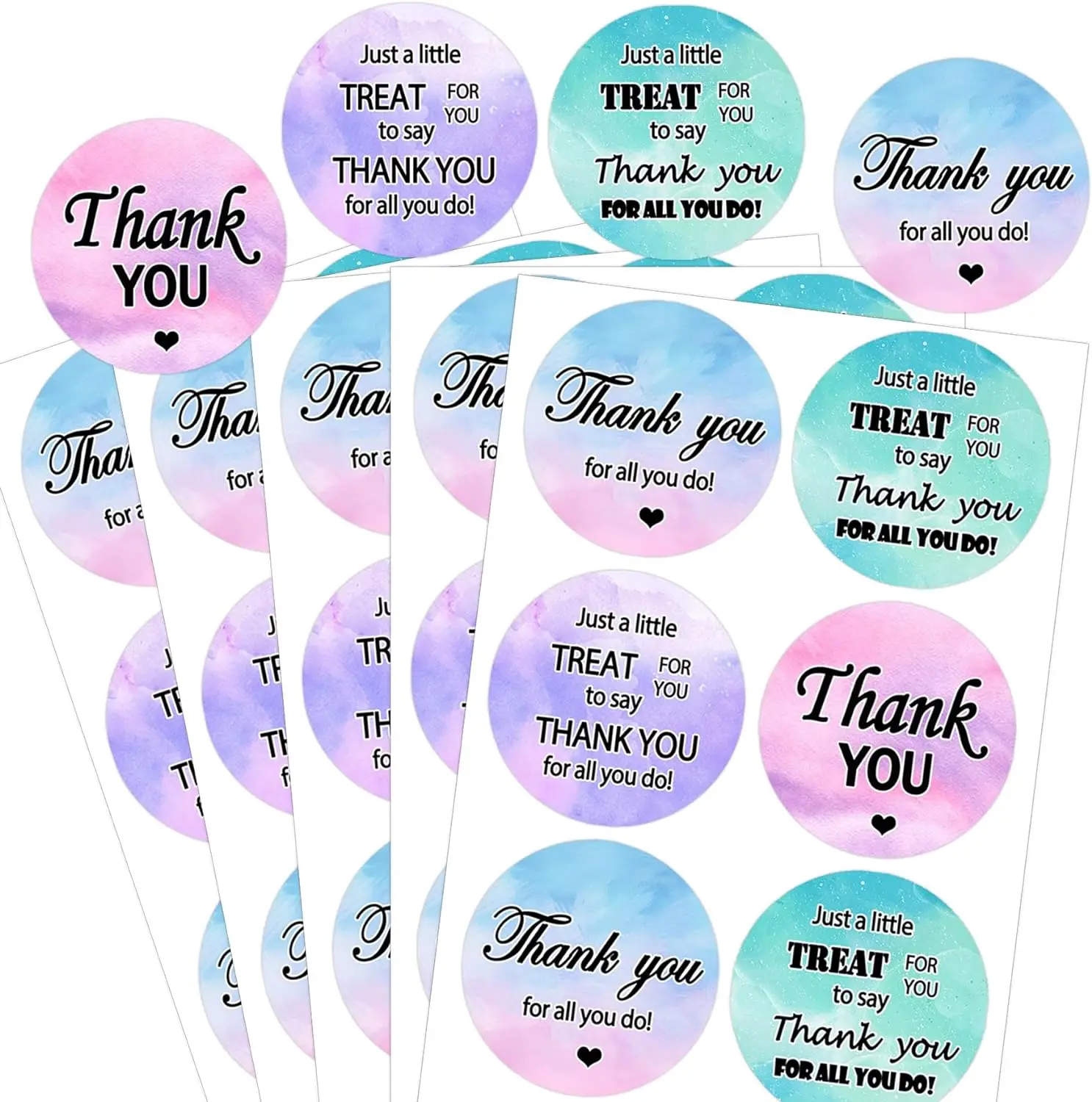 

2inch Appreciation Thank You Stickers Just a Little Treat for You to Say Thank You for All You Do Label for Envelope Seals160Pcs