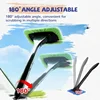 Car Window Cleaner Brush Kit Windshield Cleaning Wash Tool Inside Interior Auto Glass Wiper With Long Handle 2