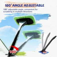 Car Window Cleaner Brush Kit Windshield Cleaning Wash Tool Inside Interior Auto Glass Wiper With Long Handle 2
