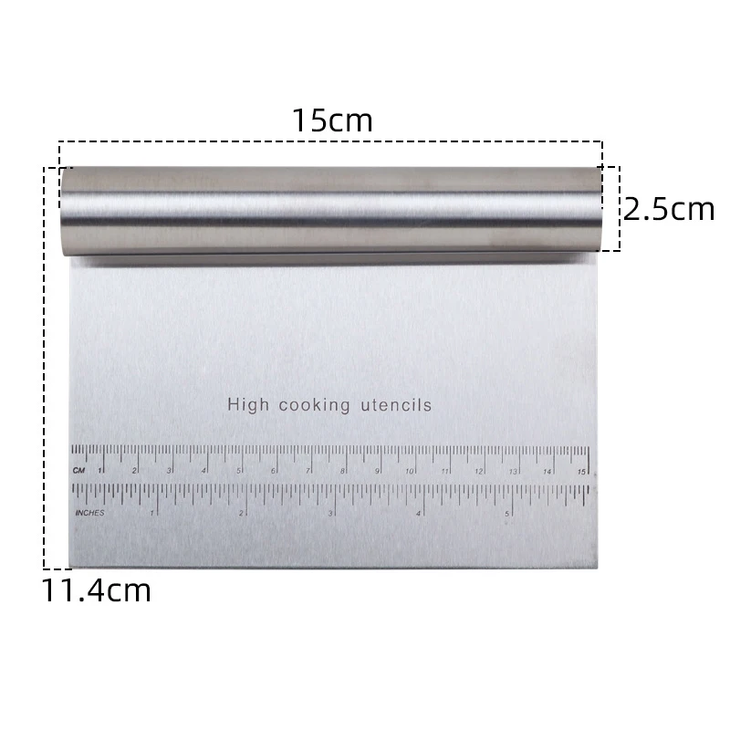 1pc Stainless Steel Cake Scraper DIY Dough Pastry Spatulas Cake Decorating Tools Baking accessories Vegetables and Fruits Tools