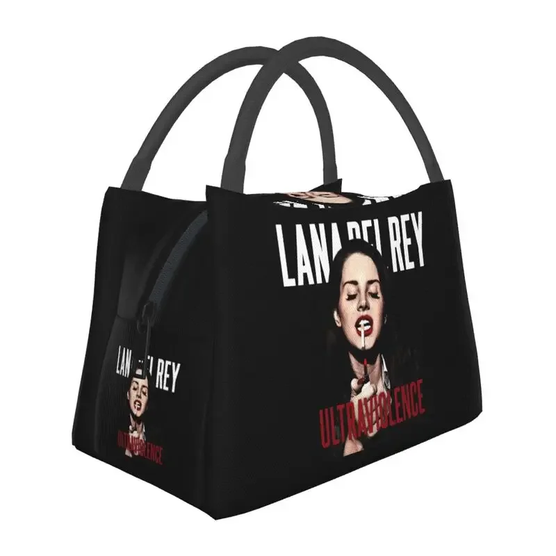 

Custom Lana Del Rey Lunch Bags Women Cooler Thermal Insulated Lunch Boxes for Picnic Camping Work Travel
