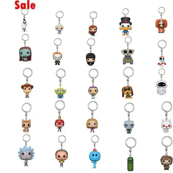 thumbnail image 4 of Funko Nuevo Llavero Disney Frozenn 2 Elsa Anna Olaf Toy Story Pixar EVE WALL-E Juguetes Muñeca Juego de Jon Snow Sailor Moon Thrones Juguete, 4 of 5