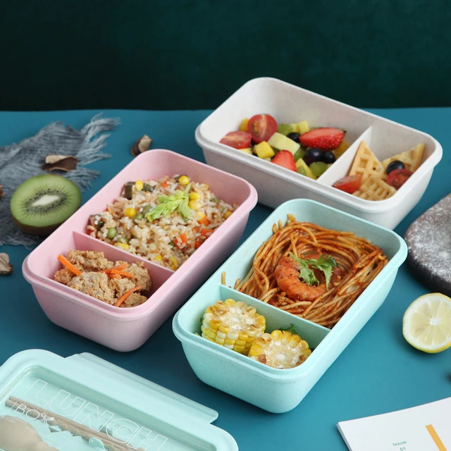 Large Microwave Safe Bento Box Big Salad Food Container 4 Compartment Tray  BPA-Free Lunch Box Salad Bowl With Dressing Container - AliExpress