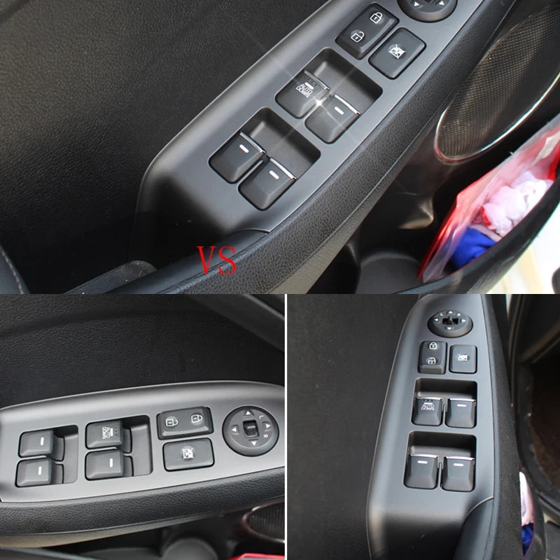 

Автостайлинг, 7 точек/точечный автостайлинг edelstahl для KIA RIO K2 K3 K5 Forte Sportage R Fenster lift tasten, пайетка, украшение