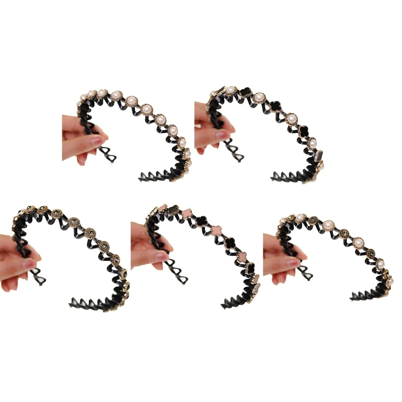 Модные повязки для волос с цветочными бусинами