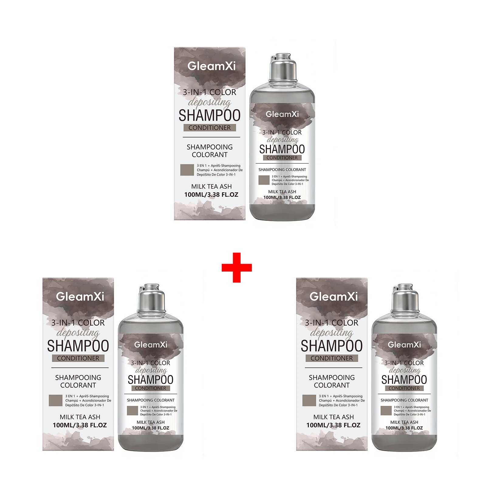 Triple-Action Milk Tea Ash Hair Color Shampoo