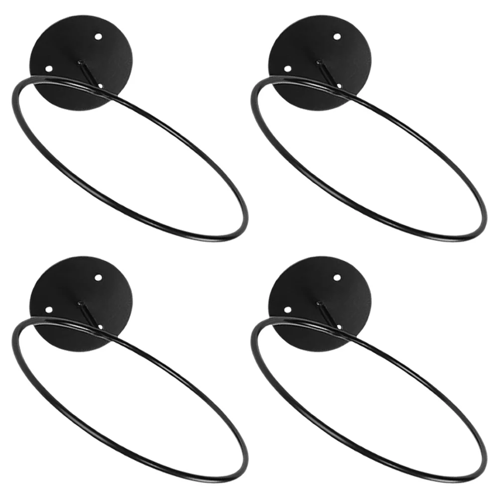 4Pcs Wall Mounted Basketball Football Storage Rack Basketball Display Shelf Metal Soccer Stand Multi-Purpose Balls Holder