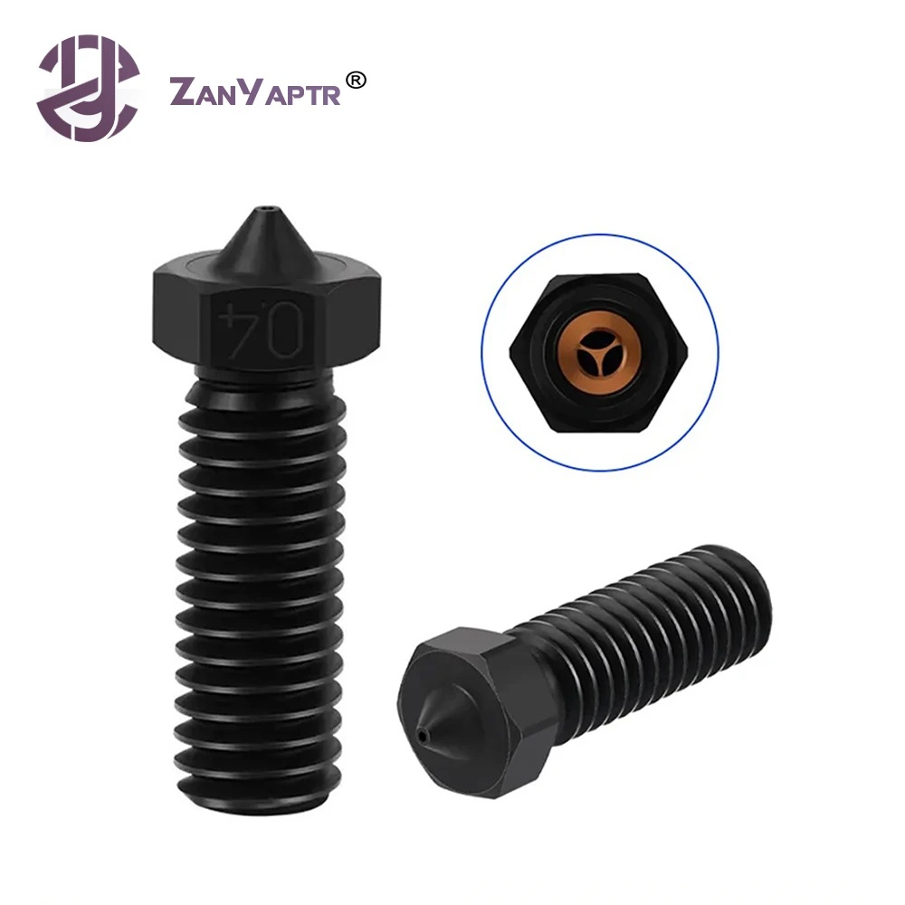 

High Flow Clone Nozzles Volcano CHT Nozzle 500°C Hardened Steel for 3D Printer Ender 3 Artillery Vyper Prusa i3 Hotend Parts