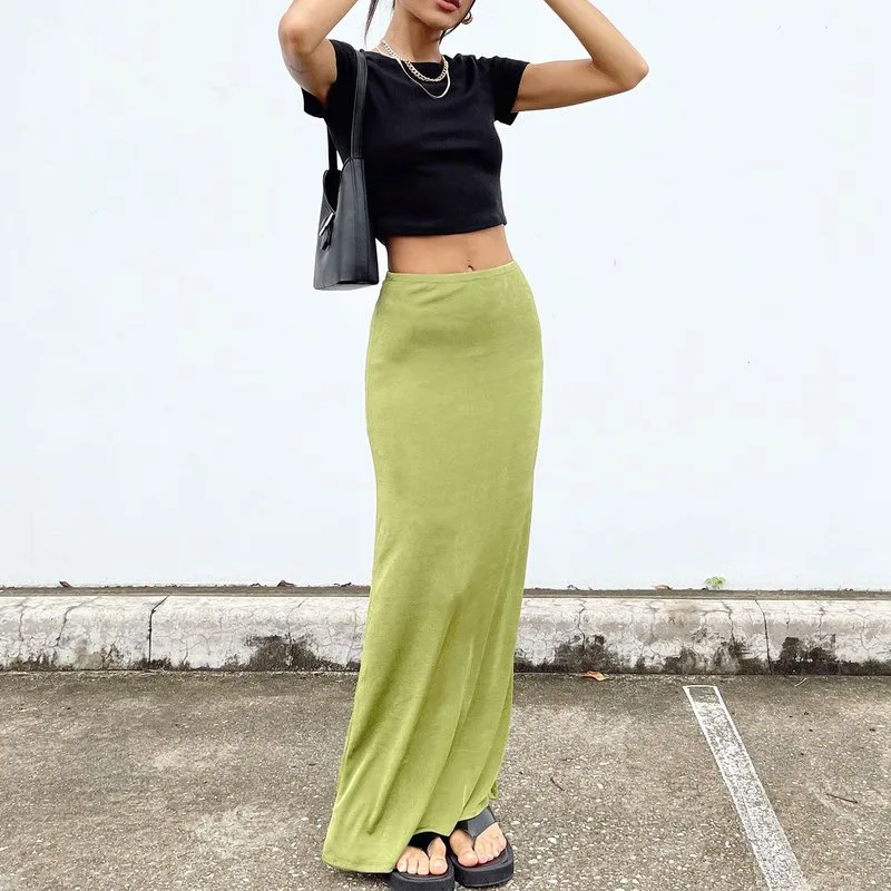 Habbris Summer Sexy High Waist Long Skirt Club Outfit For Women 2023 Sheath  Pencil Casual Fashion Long Skirt Female Maxi Skirt - AliExpress