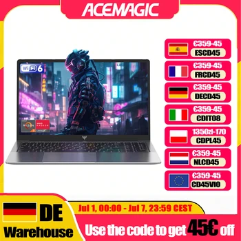 ACEMAGIC LX15PRO Laptop 15.6inch FHD Laptop AMD Ryzen 5 7430U 16GB RAM 512GB SSD Windows 11 Pro Notebook 180° Flip Computer Wifi6 BT5.2
