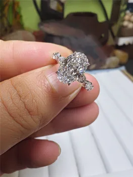3.00CT Oval Lab-Grown Diamond & Horse Eye Ring 1