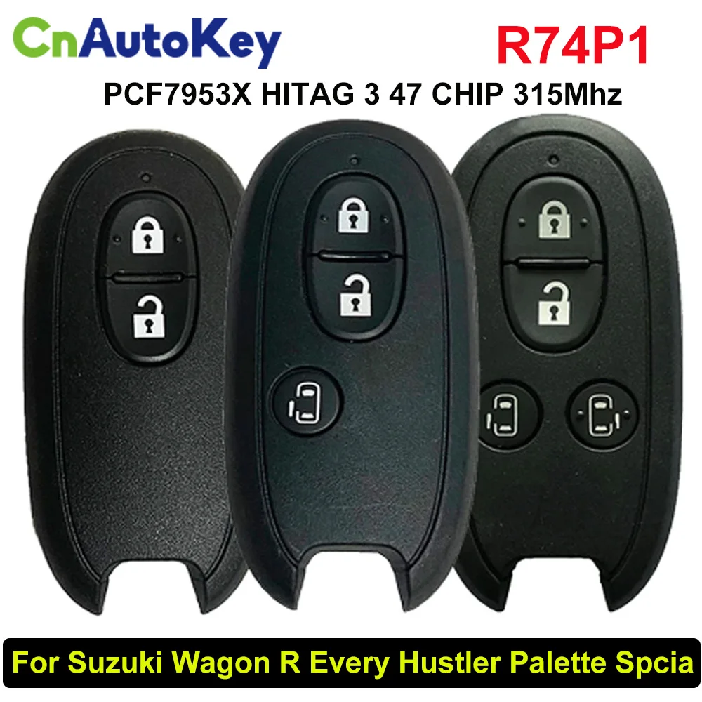 

Original Smart Remote Key Fob For Suzuki Wagon R Every Hustler Palette Spcia R74P1 315MHz PCF7953X HITAG 3 47 Chip Russia Market