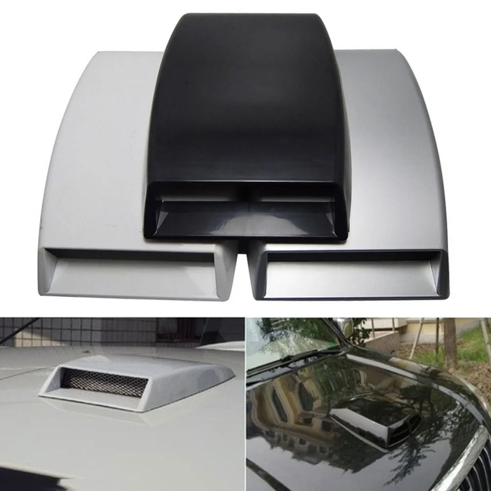 Universal Air Flow Intake Hood Scoop Bonnet Vent Sticker Cover Hood Car Decorative 1Pcs
