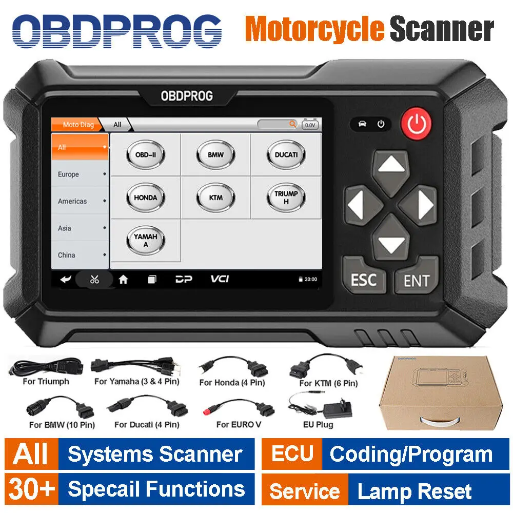 OBDPROG MOTO 100 Motorcycle OBD2 Scanner Diagnostic Tool Auto Motor  Analysis Tools Maintenance Light Reset For KTM/Yamaha AliExpress