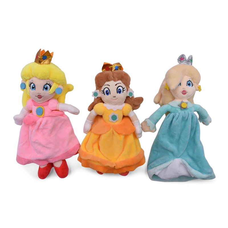 Juguetes de peluche de princesa Peach Mario, muñecos de peluche Kawaii, muñecas de dibujos animados, regalo de cumpleaños y Navidad para niños, colección