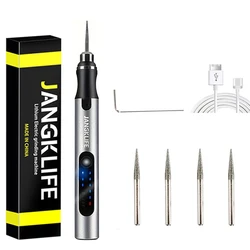 Cordless Rotary Tool Kit for Woodworking, Engraving, and DIY Projects (4PCs)