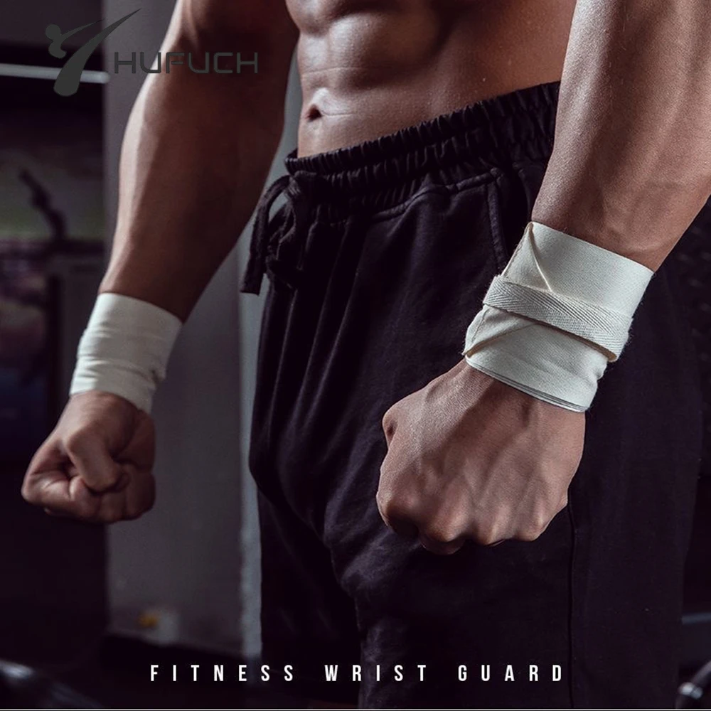 Fitness Wrist Wraps Weight Lifting Gym Wrist Straps Cross Training Padded Thumb Brace Strap Power Hand Support Bar Wristband