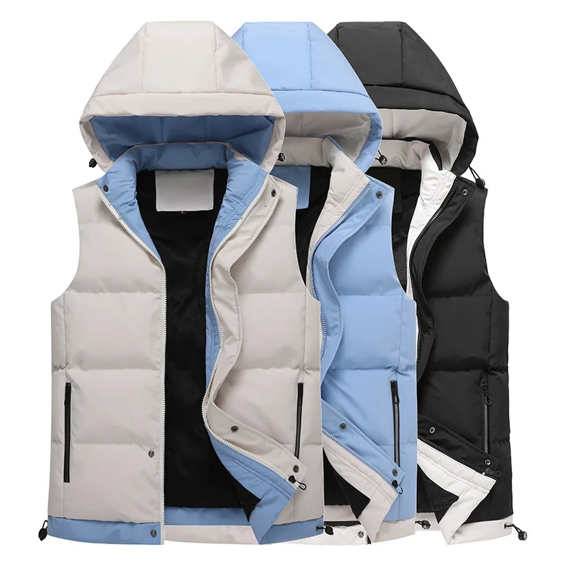 

Парная Одежда большого размера Осень-зима мужской и женский хлопковый жилет Молодежная корейская мода с капюшоном сердечком