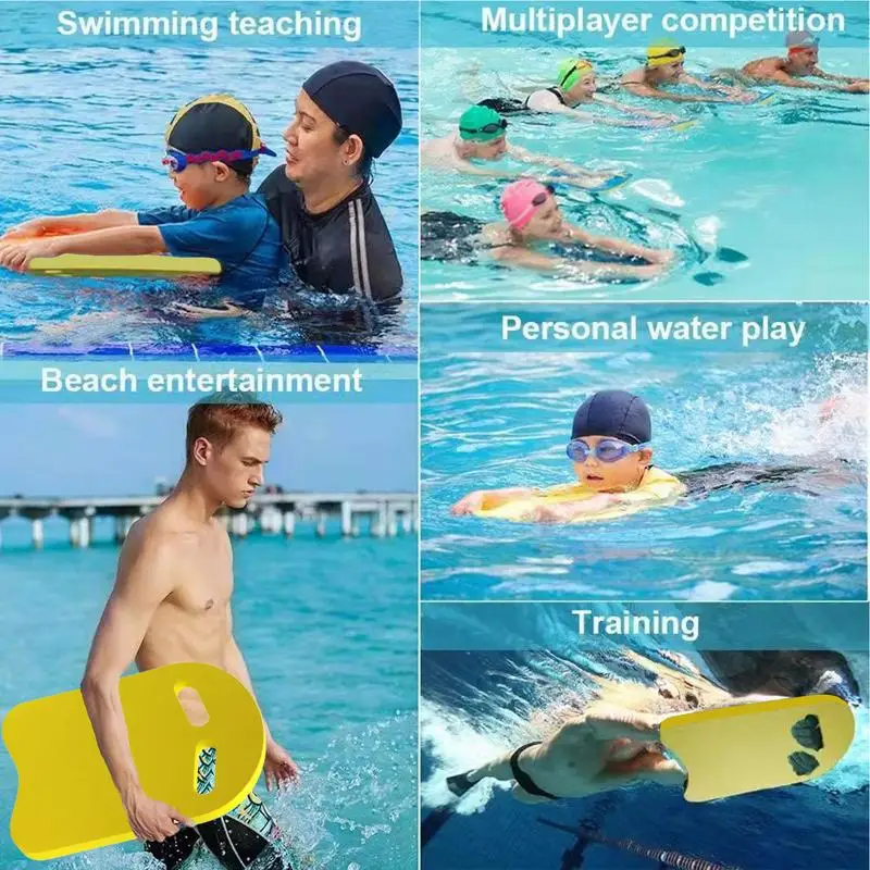 U Shape Kickboard Swimming Beginner Training Aid and Pool Exercise Swimming Board with Anti-Slip Hole Handle for Adults Kids