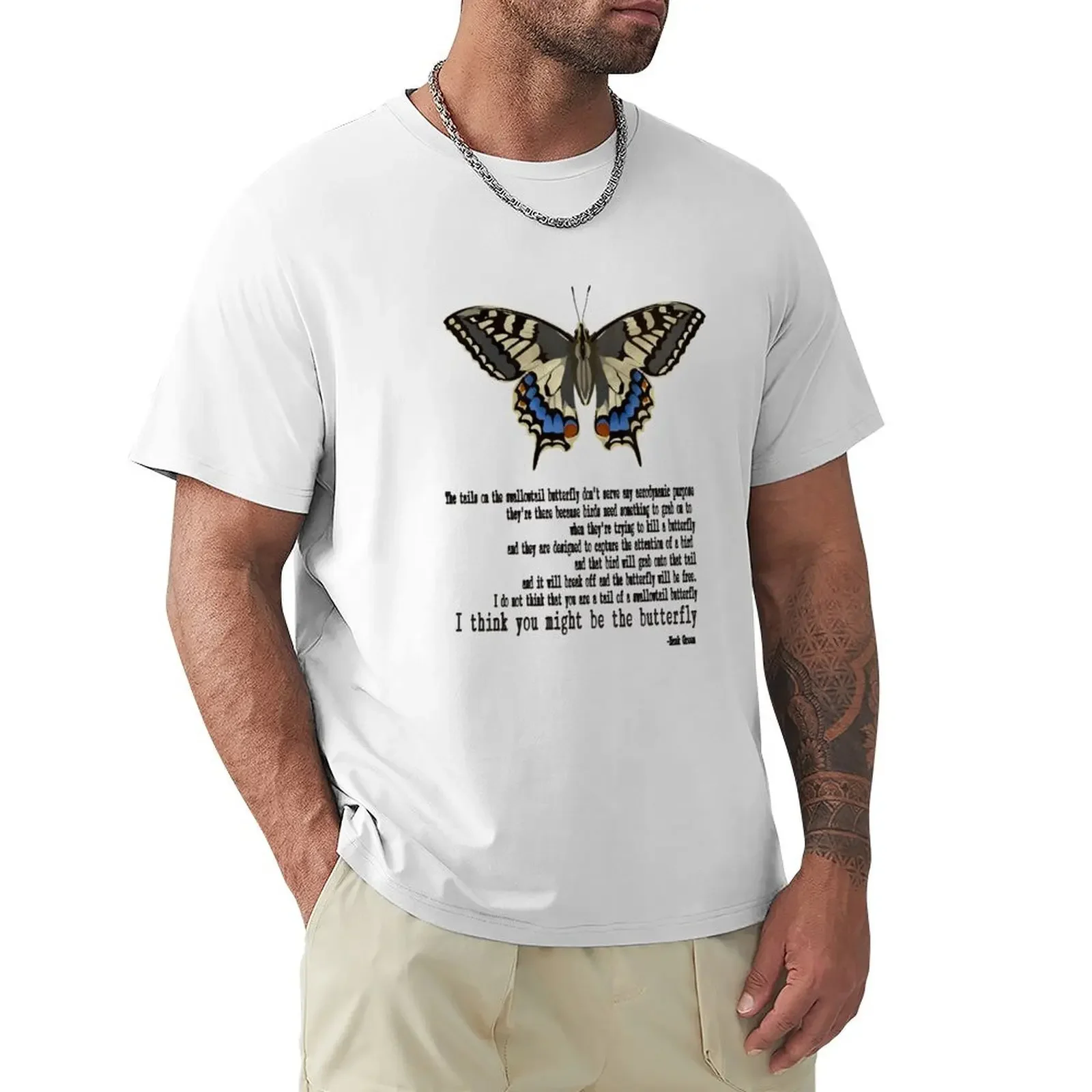 

Hank Green butterfly quote T-shirt kawaii clothes korean fashion summer clothes mens clothes
