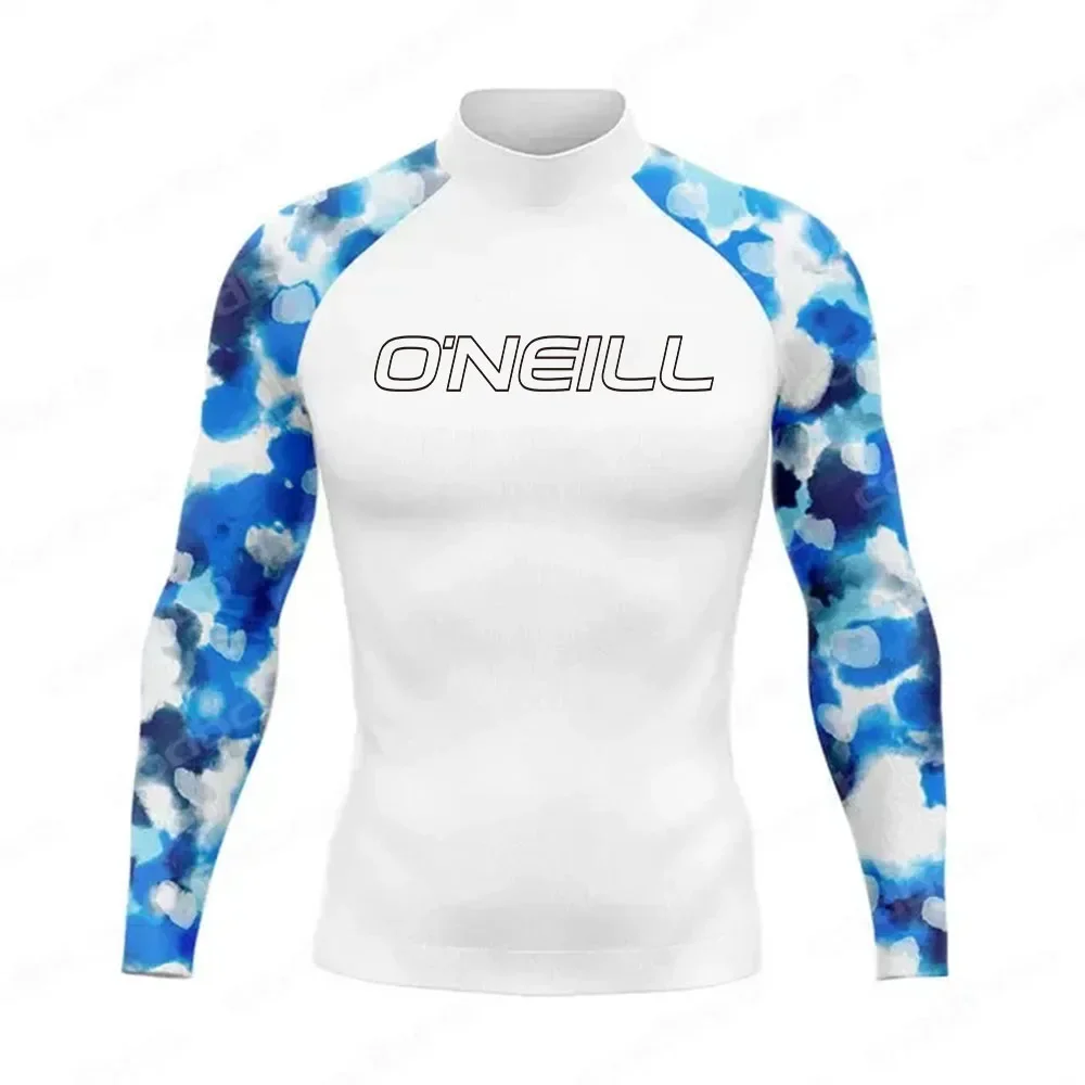 Men's Rash Guard Surfing Diving Swimwear Long Sleeve T-shirts UV Protection Swimsuit Swimming Shirt Beach Clothes Rashguard rash guard