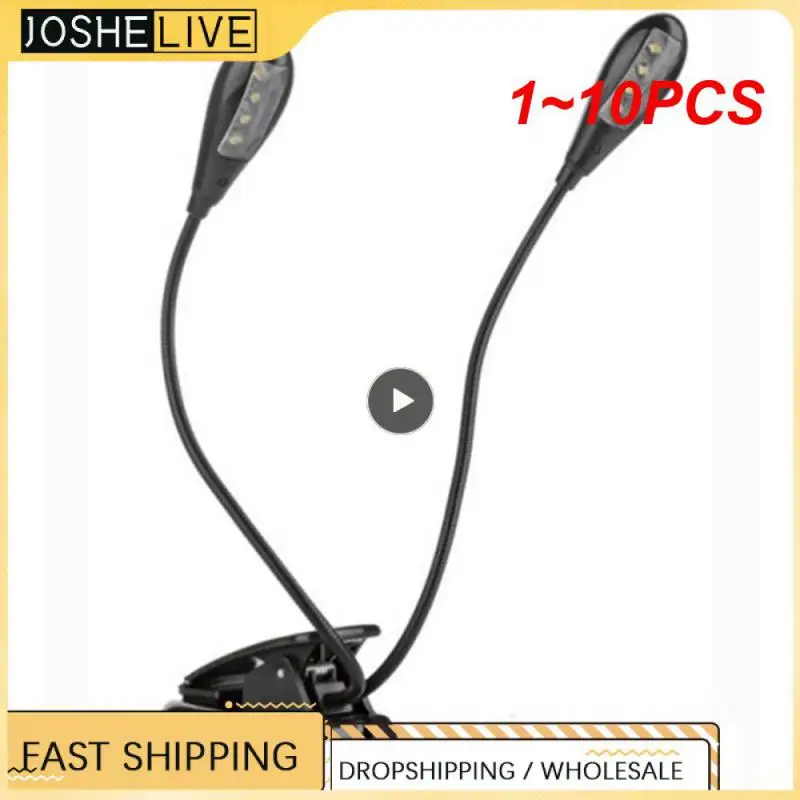 

1 ~ 10 шт., двойные гибкие настольные лампы с 4 светодиодами