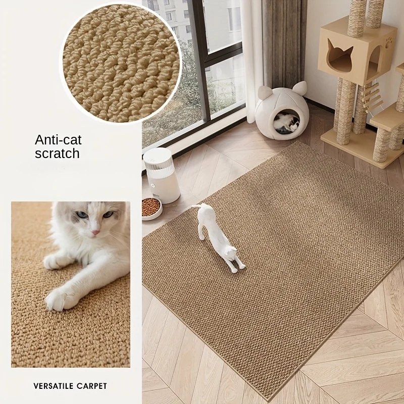 Tapete de proteção contra arranhões para sofá – Tapete de chão para animais de estimação antiarranhões e à prova de mastigar para cama de canil de cachorro e gato, protetor de fibra PP sem derramamento