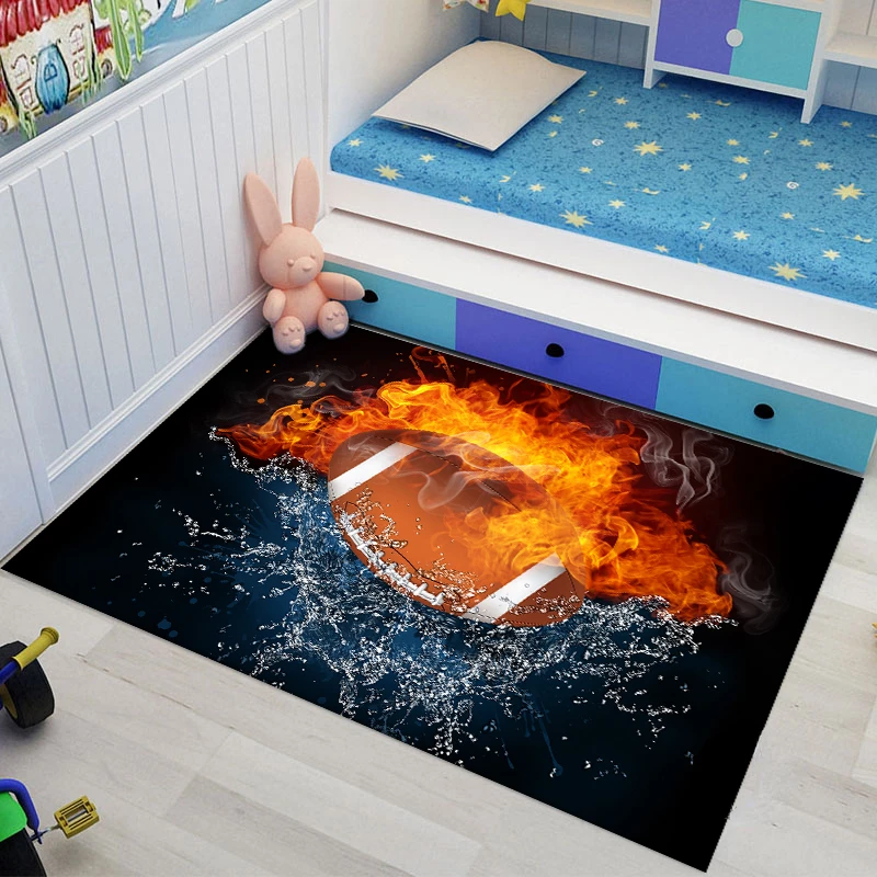 Football Carpet for Living Room Home Decoration Bedroom Bedside Large Area Rugs Non-slip Lounge Mat Children Room Carpet 2