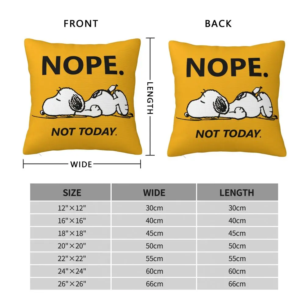 Description Picture 4 of itemCustom Cartoon Snoopy Throw Pillow Case Living Room Decoration Fashion Cushions Cover For Sofa Chair Square Polyester Pillowslip