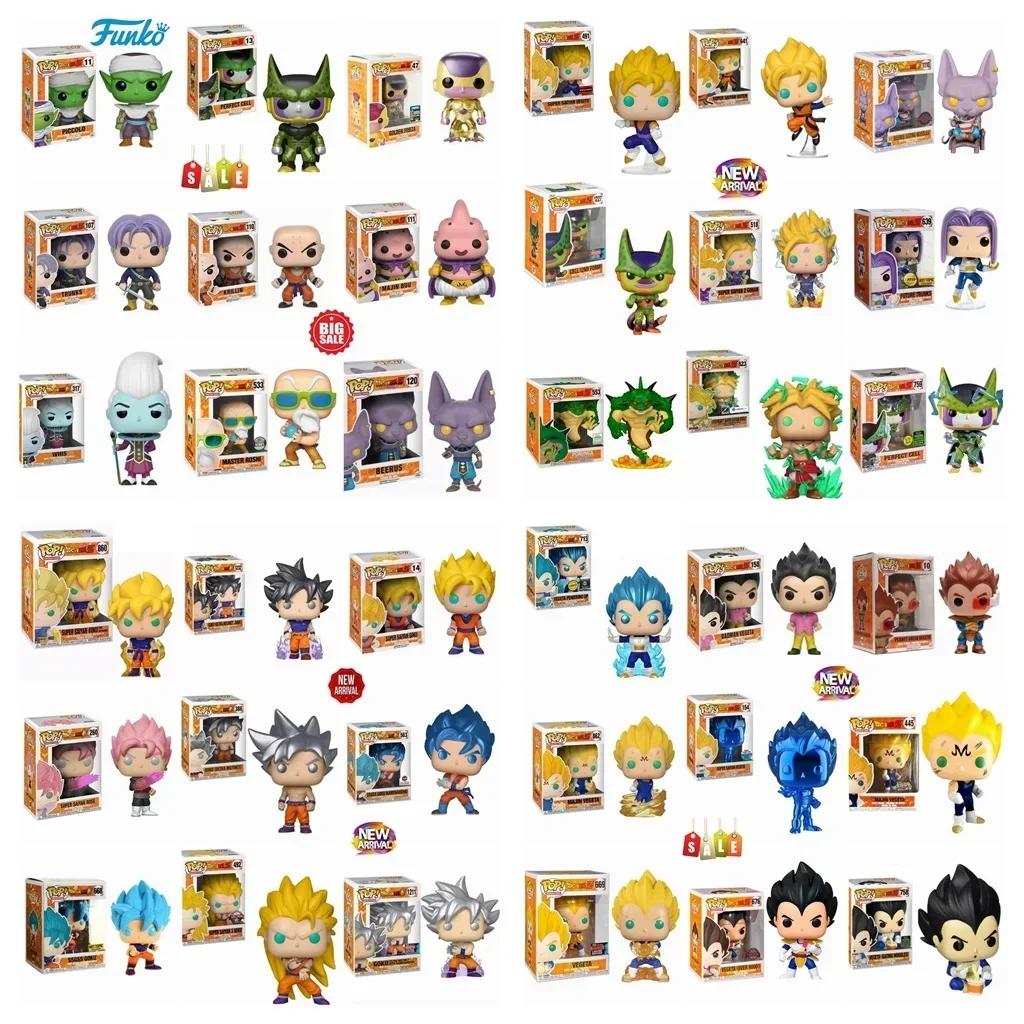 thumbnail image 2 of Funko Pop Dragon Ball Z Nuevos patrones completos Goku Vegeta GOHAN 518 PORUNGA Future Trunks BEERUS CELL VEGITO Figura de vinilo Modelo de juguete, 2 of 5