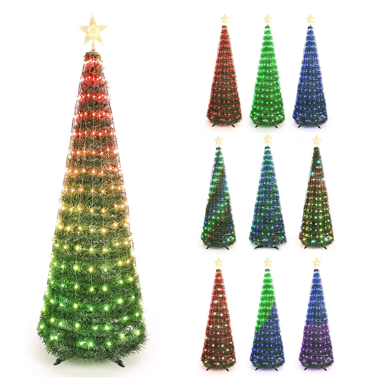 

2023 New Dsign DIY Magical Christmas Tree with App Control Pop-up LED Lights DIY Creative Graffiti