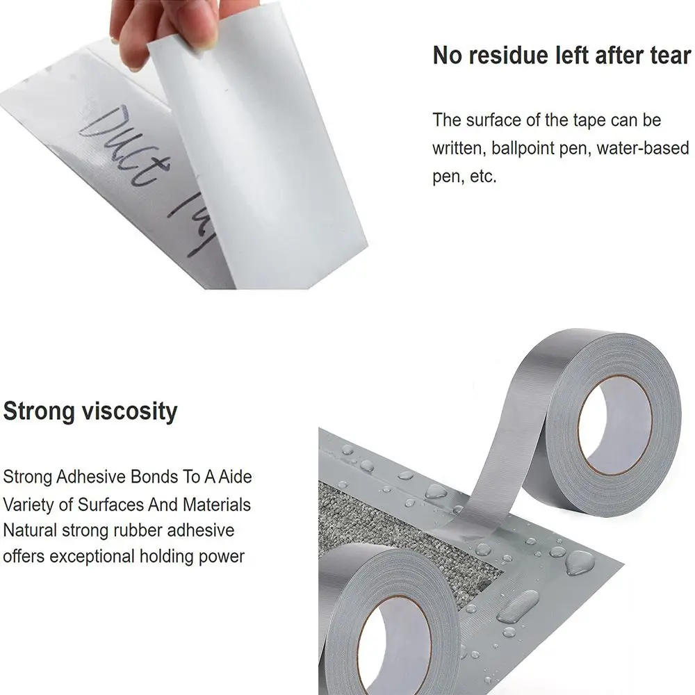10M Silver Duct Tape Heavy Duty Waterproof Strong Flexible Waterproof and  Hand Tear For Home Carpet Binding Repairs No Residue - AliExpress