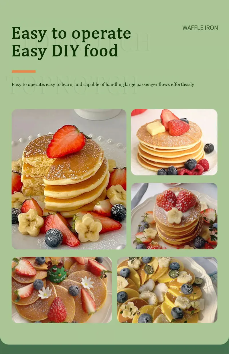 Description Picture 5 of itemCommercial Electric 25Holes Mini Dutch Pancake Maker Machine 900W Waffle Maker Dutch Poffertjes Grill Muffin Pancake Bread Make