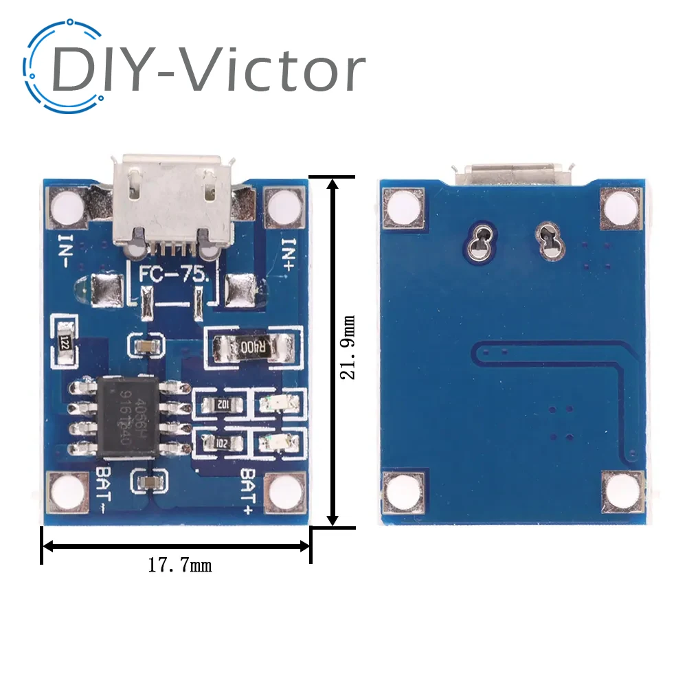 3.7V Lithium Battery Charger 5V 1A 2A Li-ion Lipo Battery Charging Protect Two-in-one Module Micro USB Type-C Protection Board images - 6