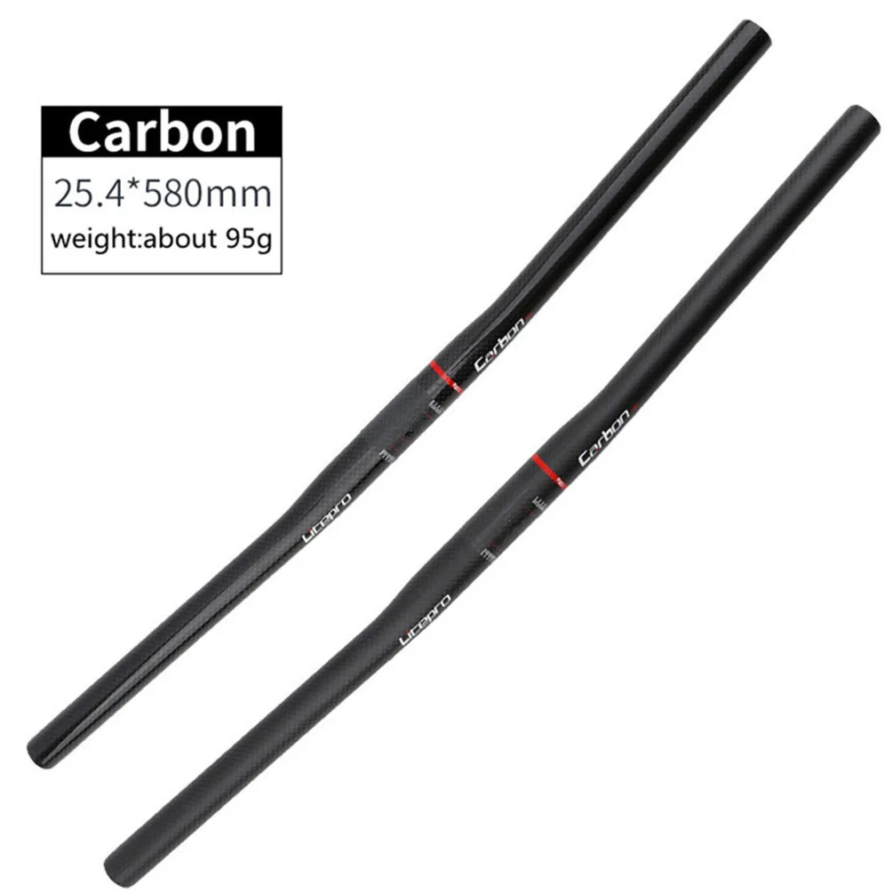 Litepro Full Carbon Fibre Folding Bike Horizontal Handle Bar 25.4*540 580MM One-shaped Ultralight Bicycle Straight Handle
