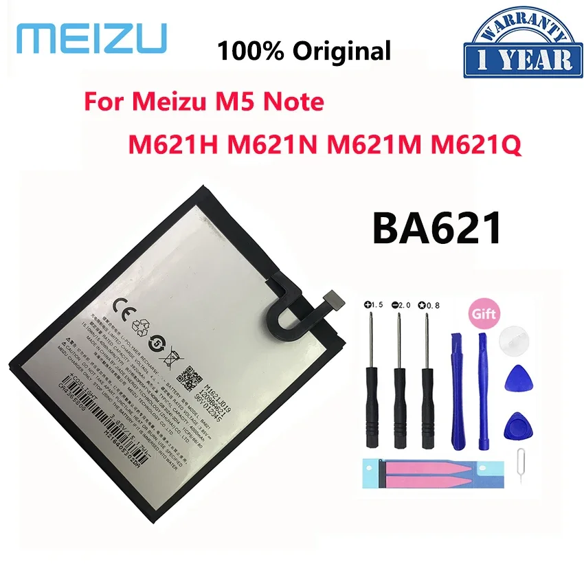 

New Original 4000mAh BA621 Battery For Meizu Note5 / M5 Note M621N/M621Q/M621H/M621M Mobile Phone Batteries Bateria