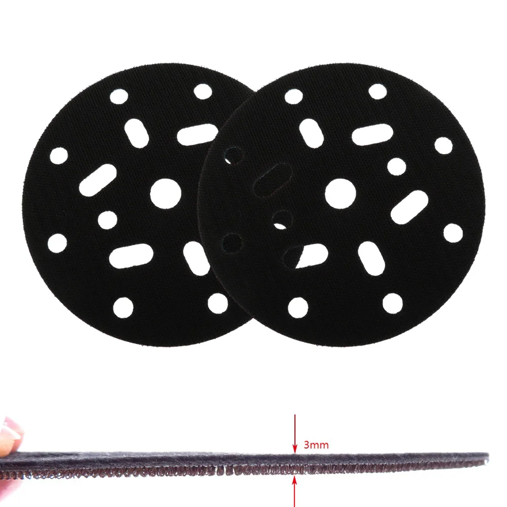 Sanding Pads 2pcs 6 Inch 150mm Interface Pad Protection Disc 17-Holes Soft Sponge Interface Pad For Sander Backing Pads Buffer Power Tools