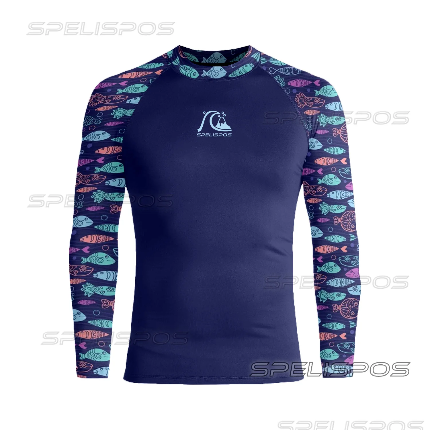 

SPELISPOS Men Surfing Shirts Long Sleeve Tight Swimwear UV Protection Water Sports Swimming Surf Floatsuit Diving Tops Wet Suit